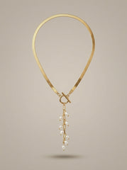 Gold Plated Stainless Steel Toggle Snake Chain Pendant