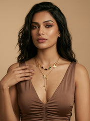Gold Titanium Steel Butterfly Pendant Necklace