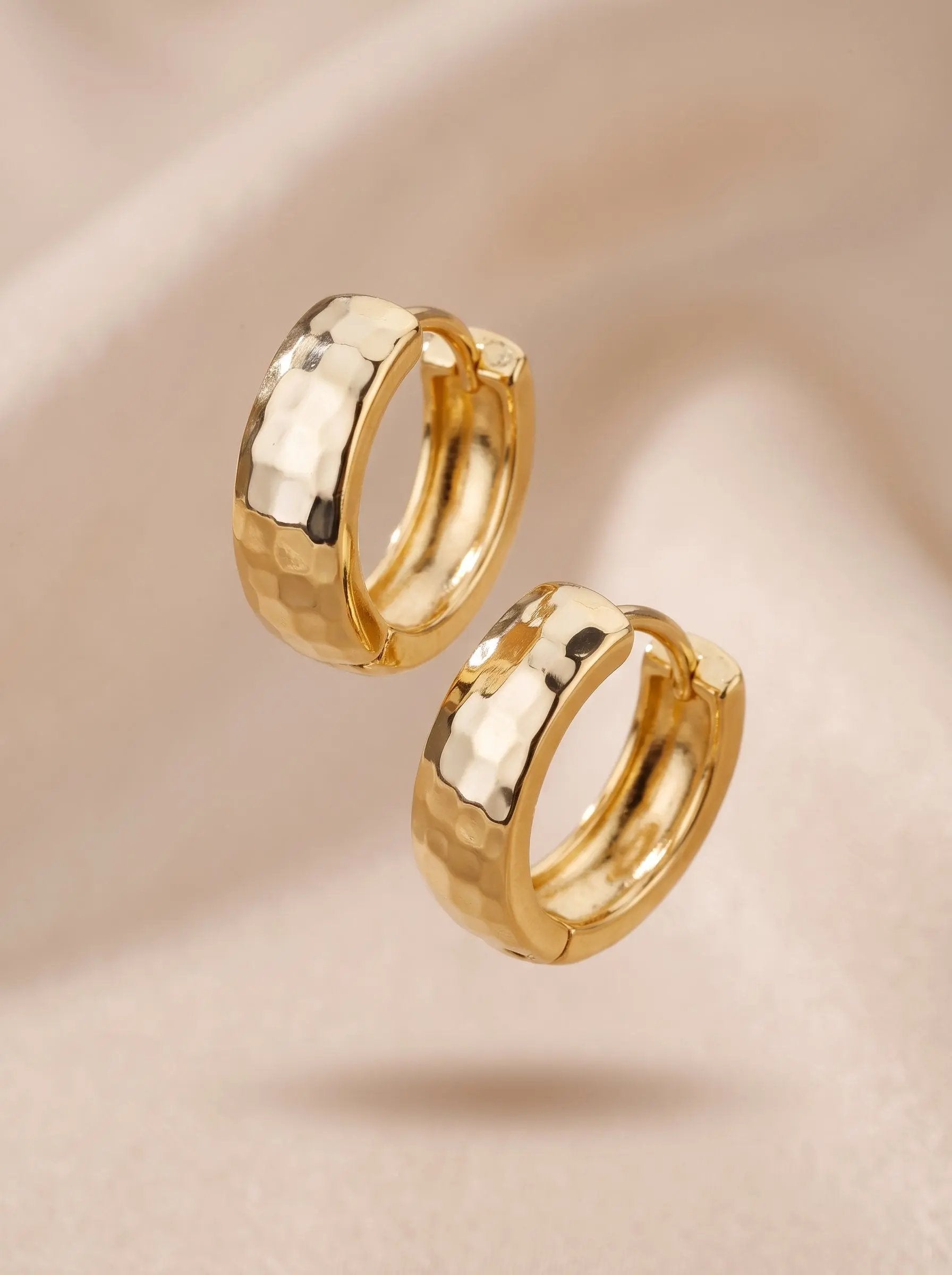 Gold Geometric 3D Hoop Earrings - 18K PVD Stainless Steel