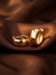 Gold Geometric 3D Hoop Earrings - 18K PVD Stainless Steel
