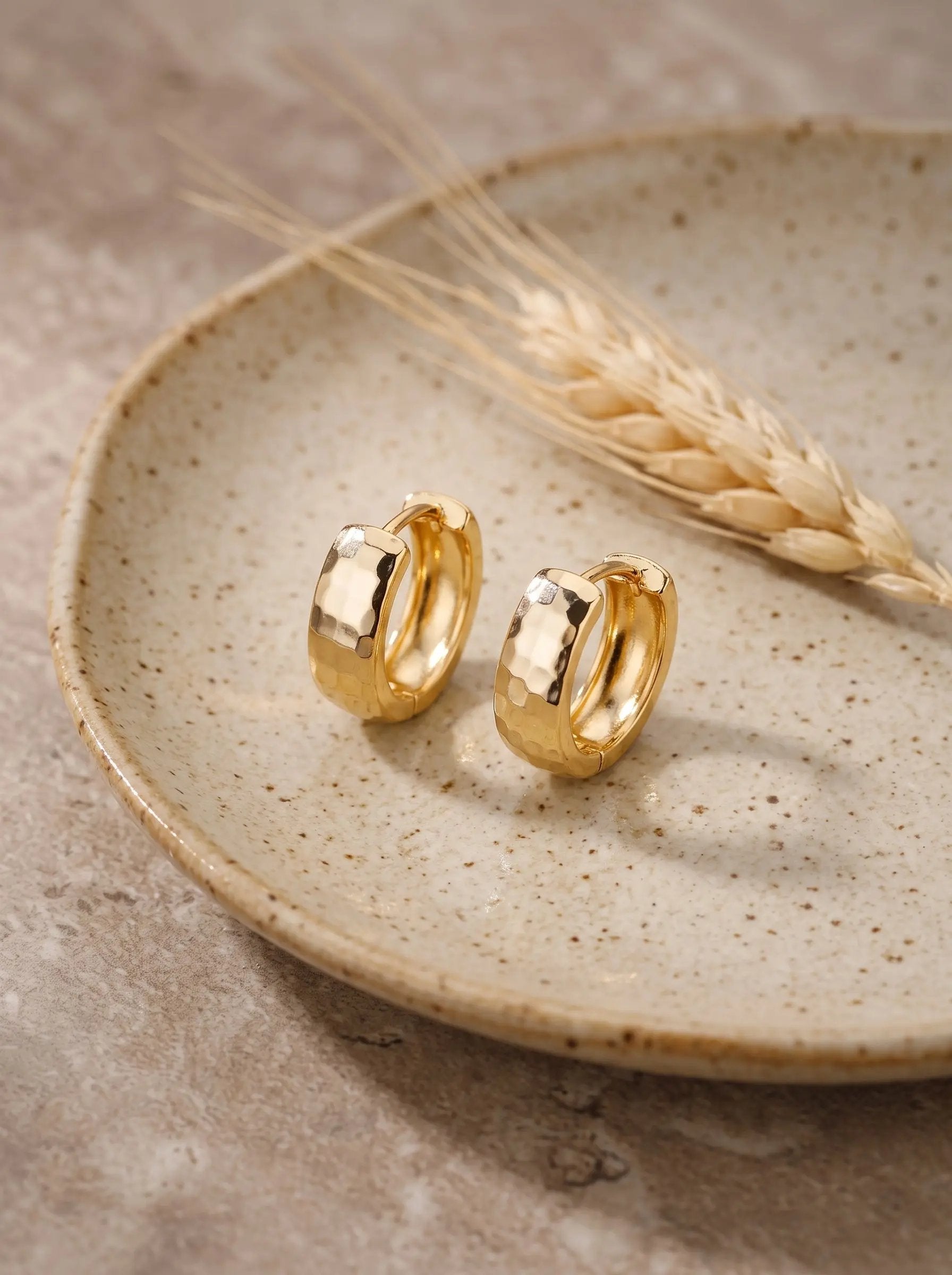Gold Geometric 3D Hoop Earrings - 18K PVD Stainless Steel
