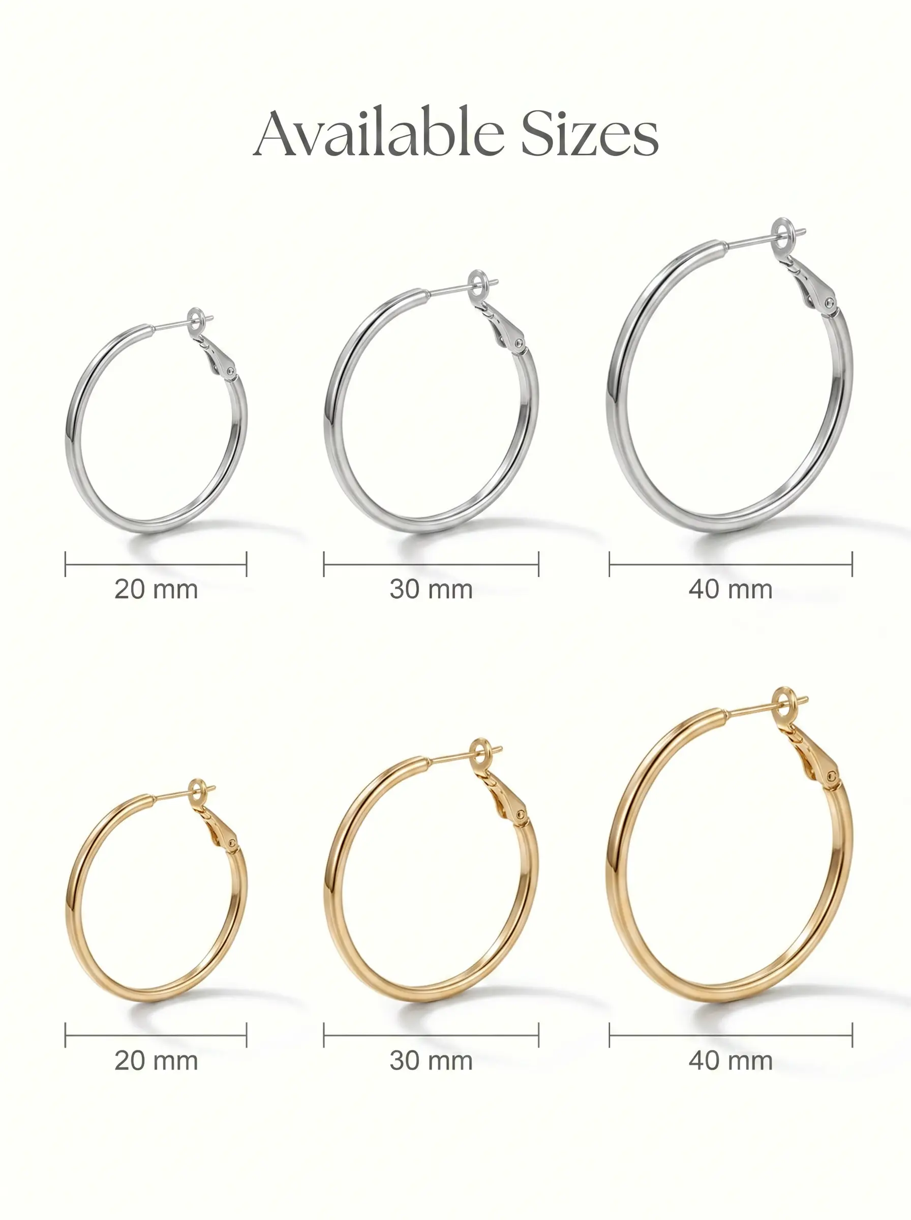 Geometric Open Hoop Earrings - Electroplated 201 Stainless Steel