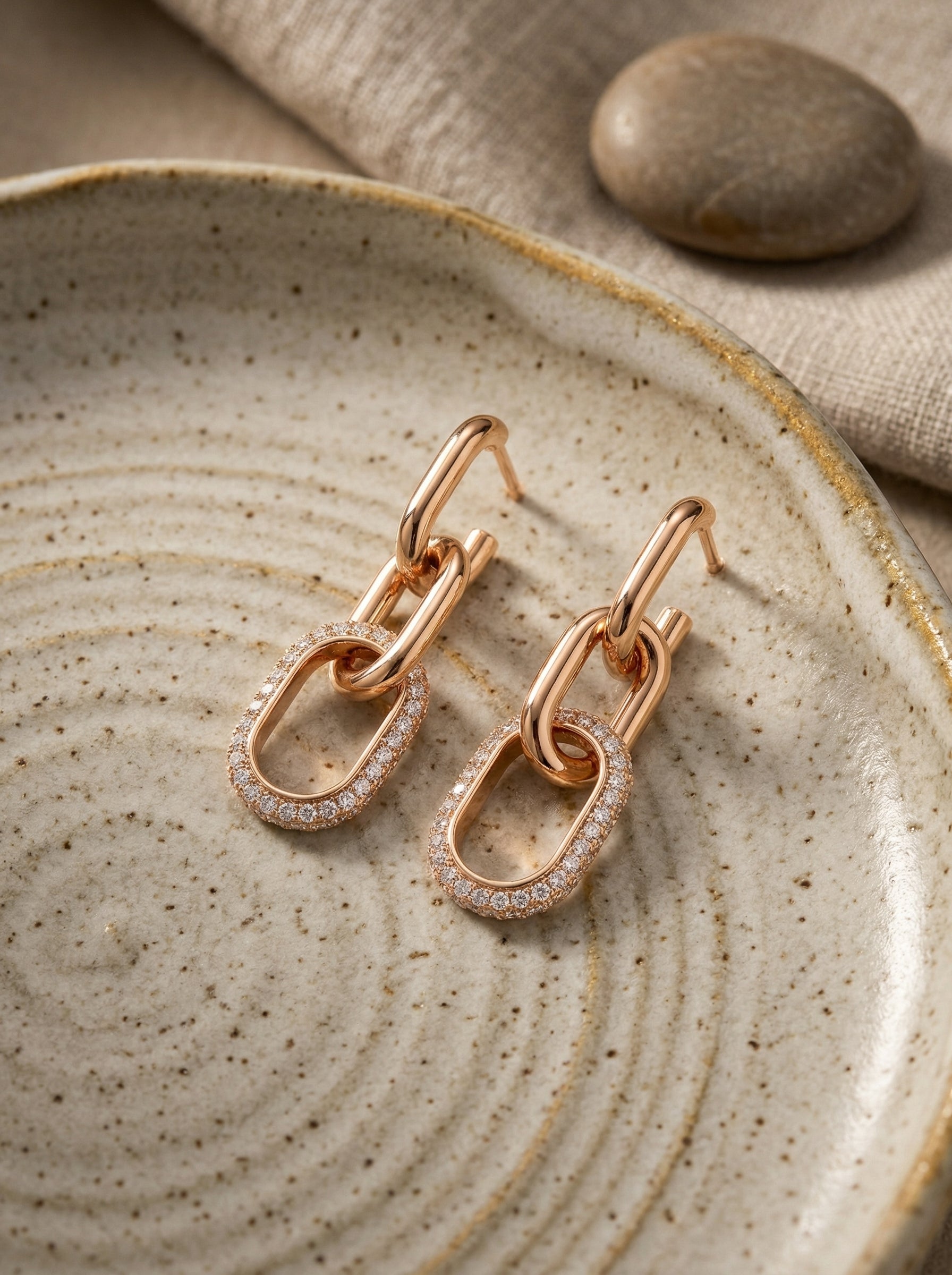 18k White Gold Plated Copper Alloy Drop Earrings