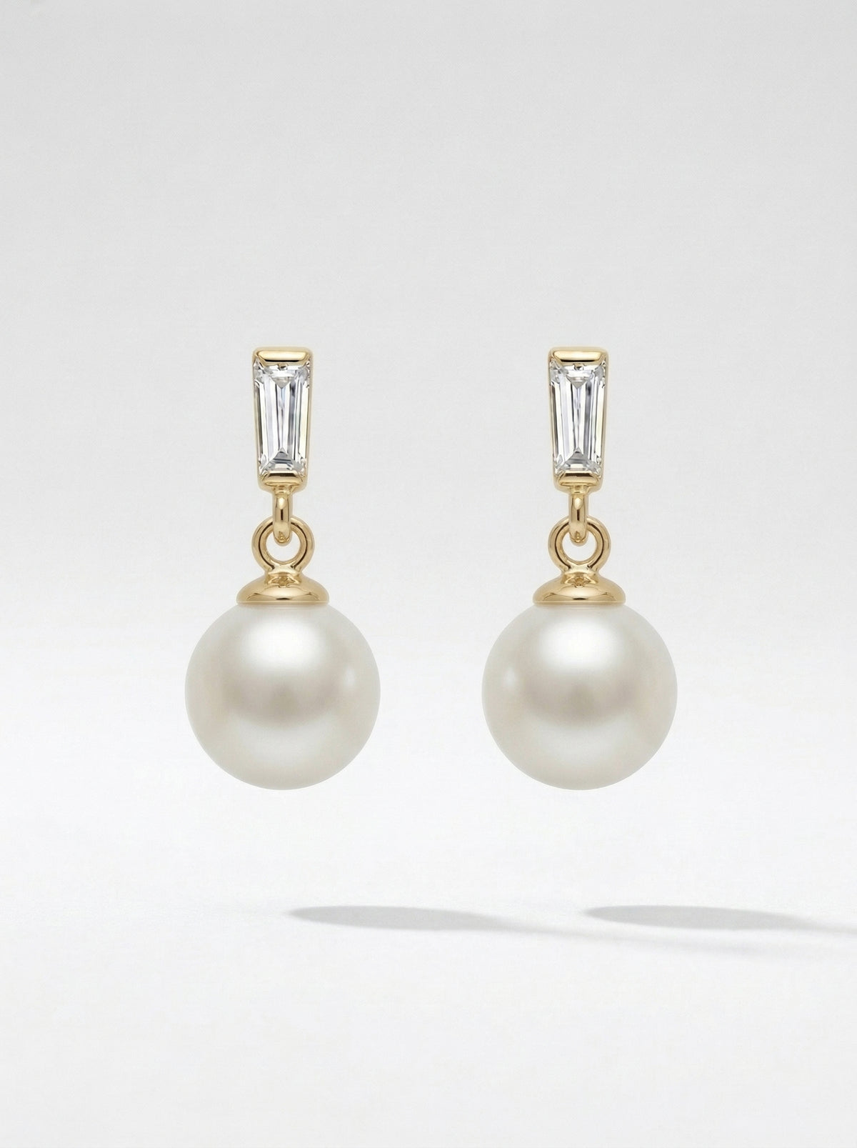 S925 Silver Needle Pearl Drop Earrings with Leaf & Butterfly Knot